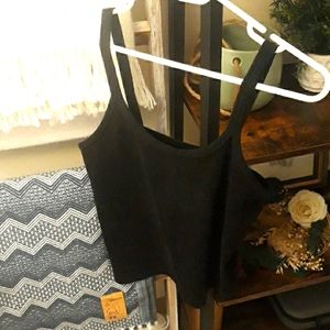 Back, ribbed, swoop-neck tank. Wild Fable, size L.